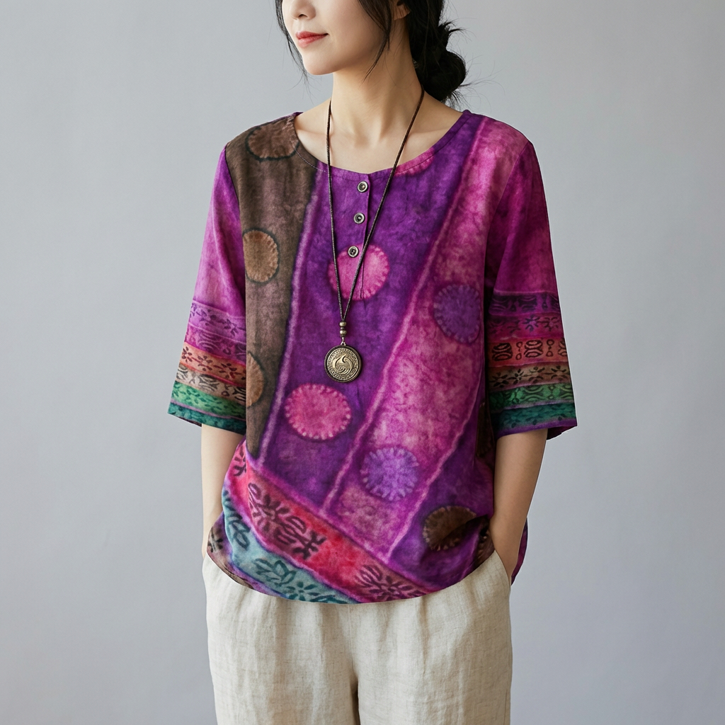 Top Elegante de Cuello Redondo para Mujeres
