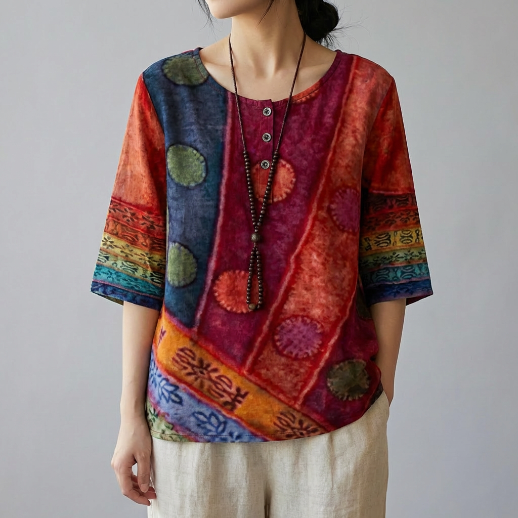 Top Elegante de Cuello Redondo para Mujeres
