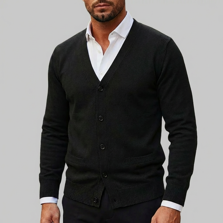 Suéter de Cardigan de Punto para Hombres