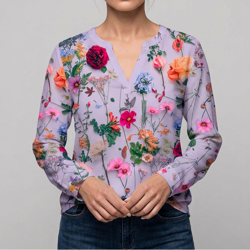Blusa Floral Casual para Mujeres
