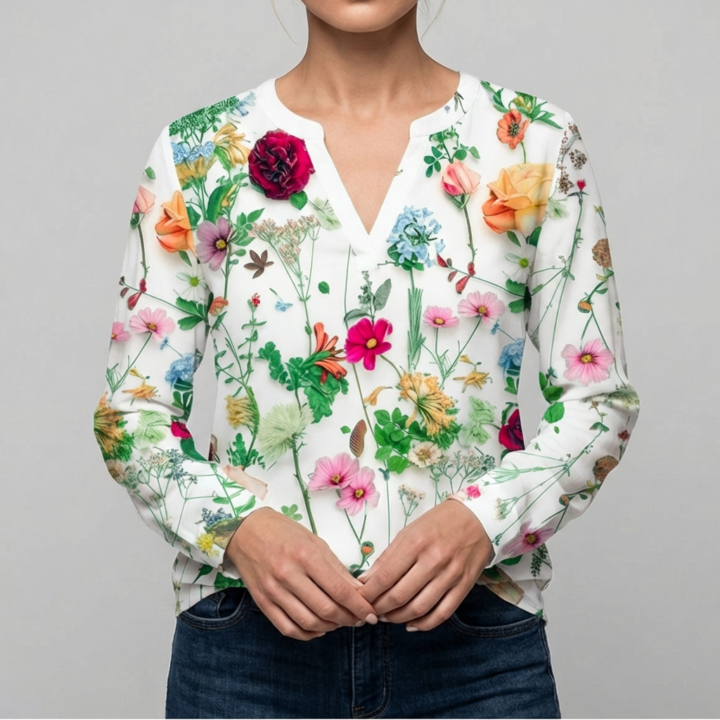 Blusa Floral Casual para Mujeres