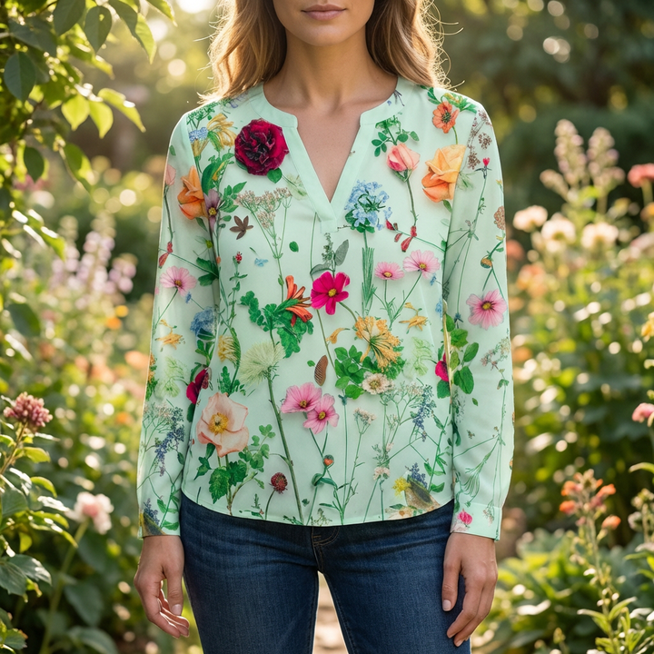 Blusa Floral Casual para Mujeres