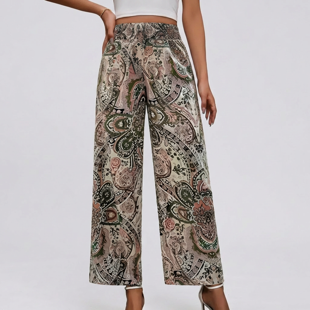 Pantalón Ancho Bohemio para Mujeres