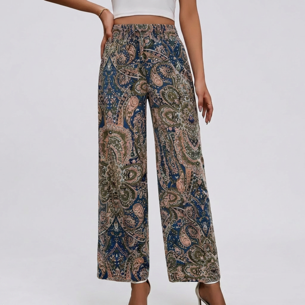 Pantalón Ancho Bohemio para Mujeres