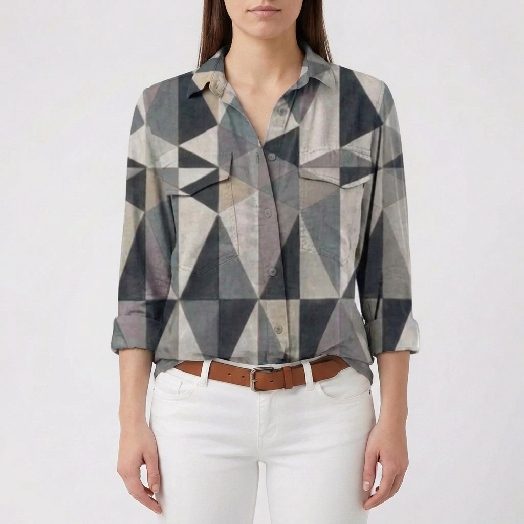 Blusa con Estampado Floral y Botones