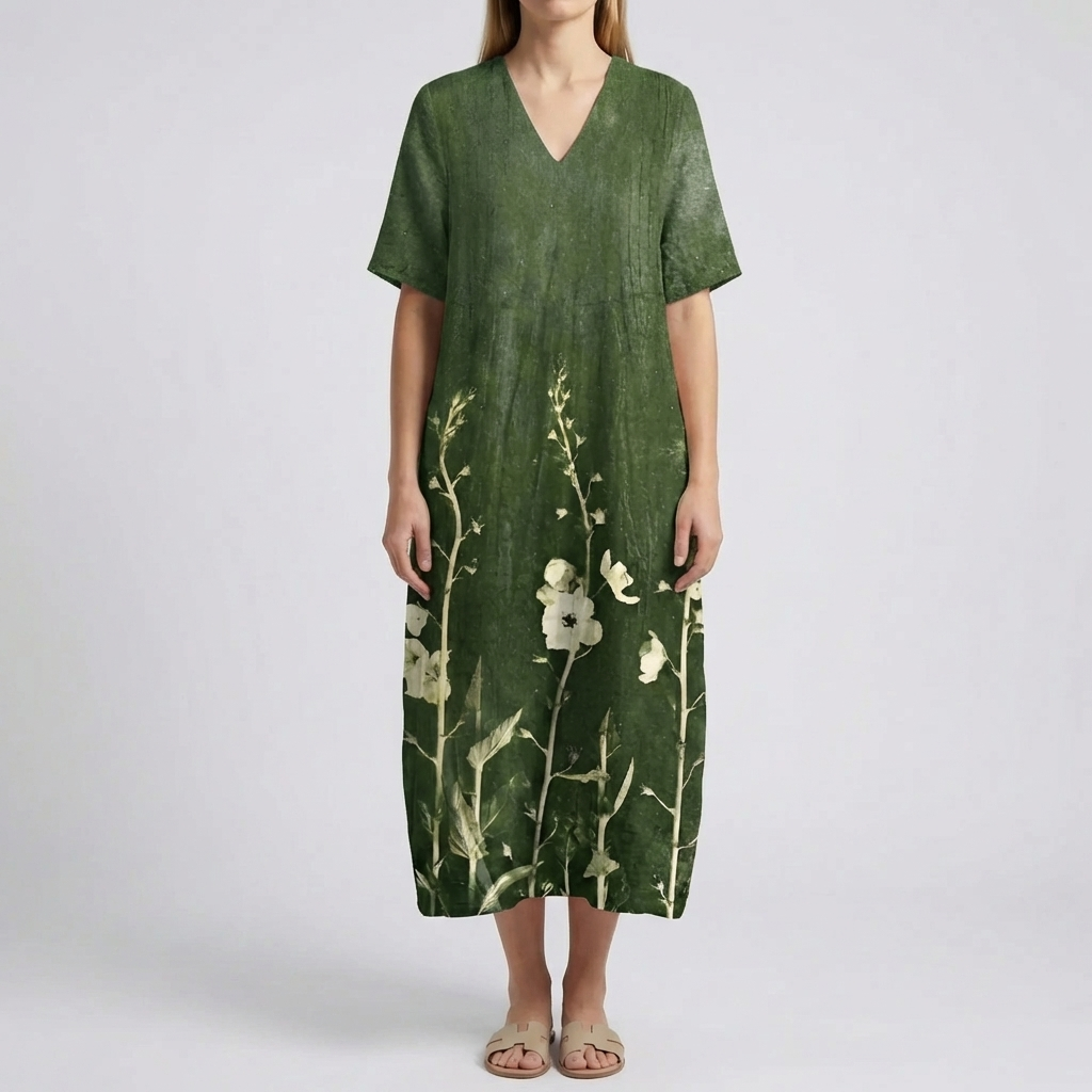 Vestido Midi-Imprimido Floral