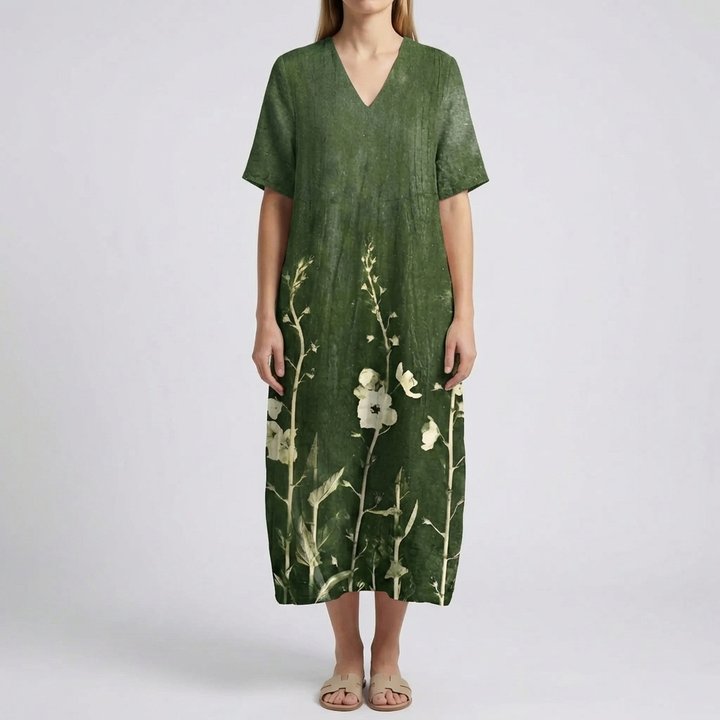 Vestido Midi-Imprimido Floral