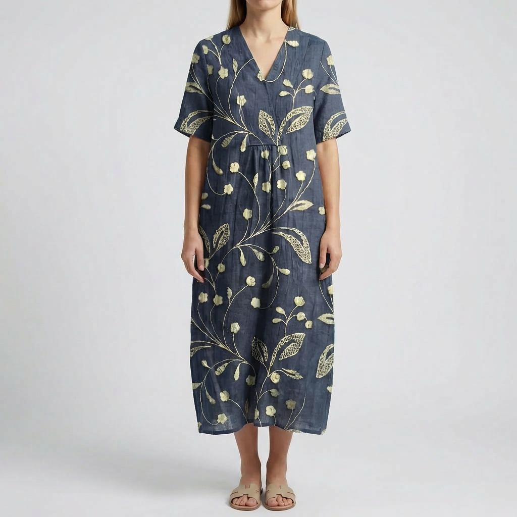 Vestido Midi-Imprimido Floral