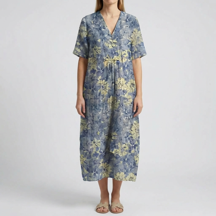 Vestido Midi-Imprimido Floral