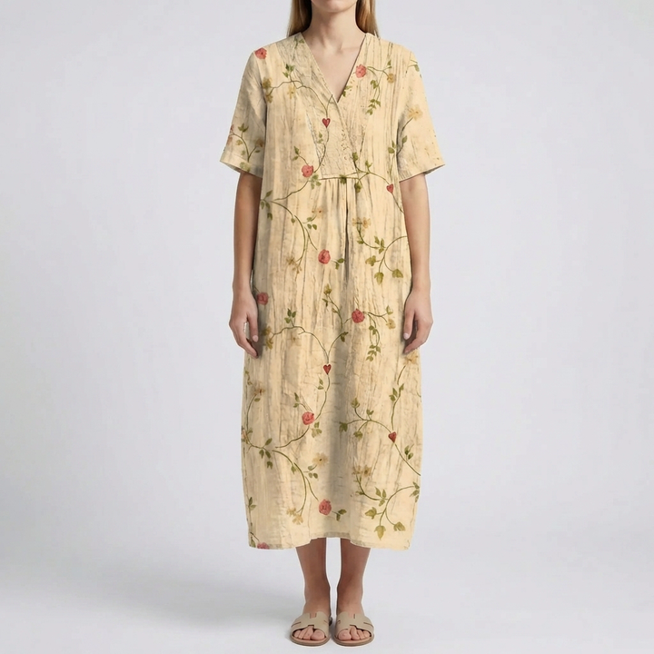 Vestido Midi-Imprimido Floral