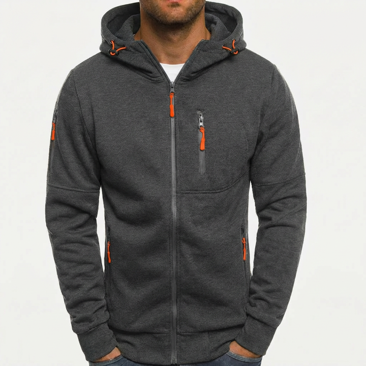 Chaqueta Sudadera con Capucha con Cremallera Completa para Hombres