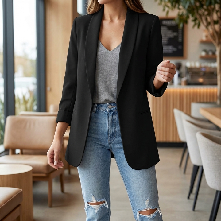 Blazer Largo Slim Fit para Mujeres
