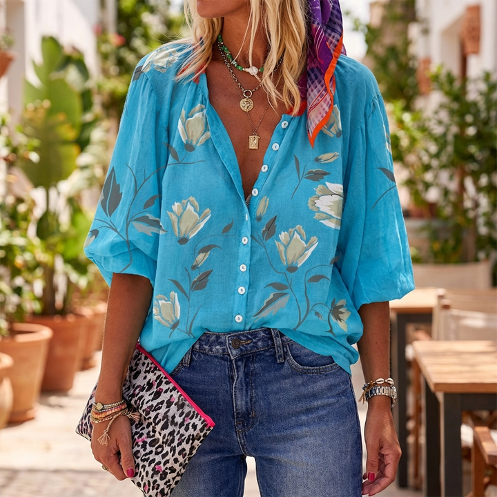 Blusa Floral de Verano para Mujeres