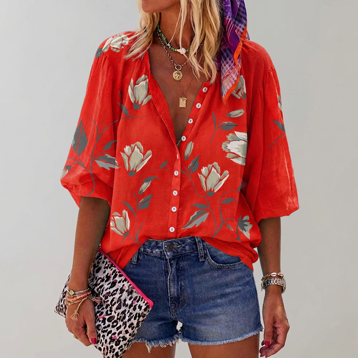 Blusa Floral de Verano para Mujeres