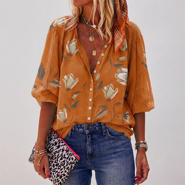 Blusa Floral de Verano para Mujeres