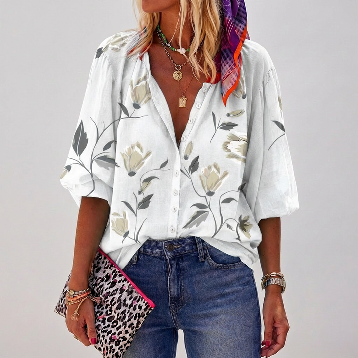 Blusa Floral de Verano para Mujeres