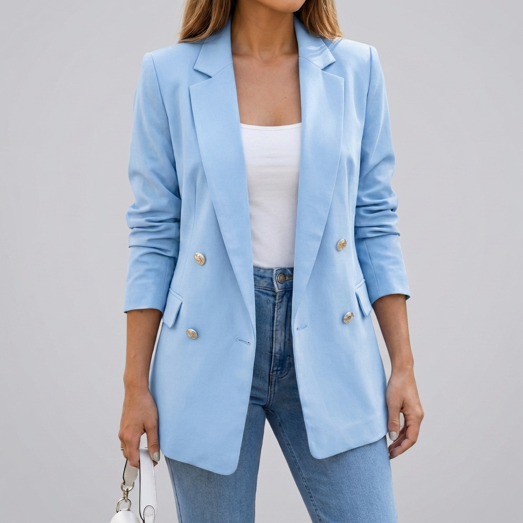 Blazer Doble Abotonado a Medida para Mujeres