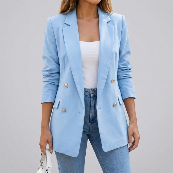 Blazer Doble Abotonado a Medida para Mujeres