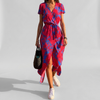 Vestido Maxi Floral de Verano con Escote en V Elegante para Mujeres
