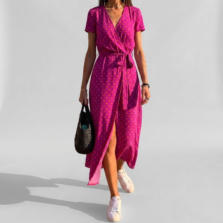 Vestido Maxi Floral de Verano con Escote en V Elegante para Mujeres