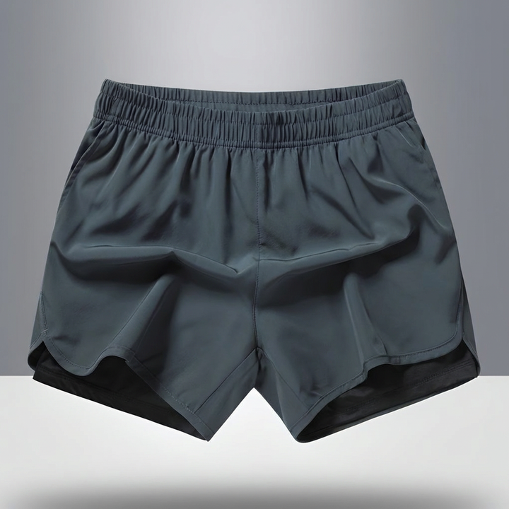 Pantalones Cortos de Correr para Hombre de Seco Rápido con Cremallera
