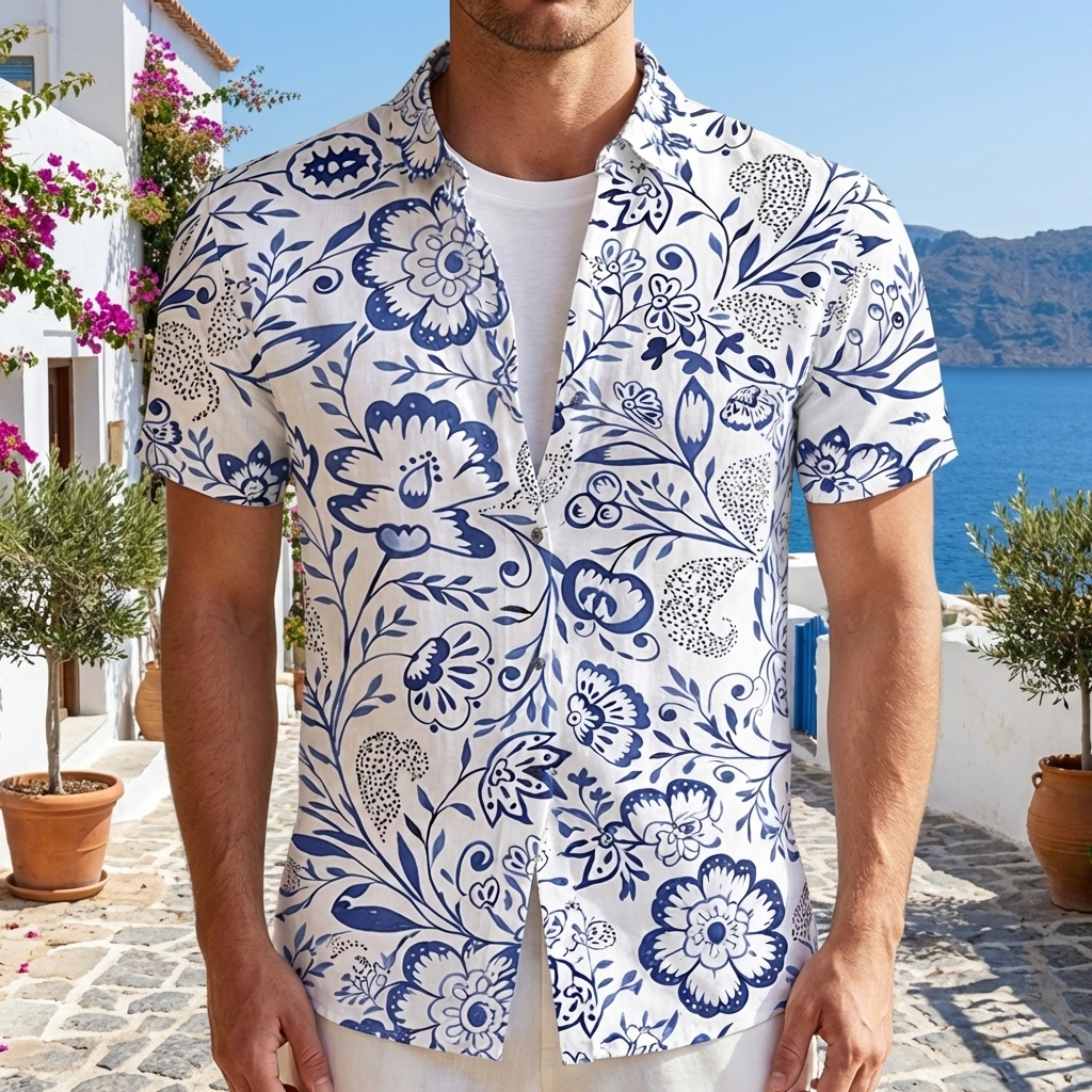 La Camisa de Diseñador Masculina Estilosa