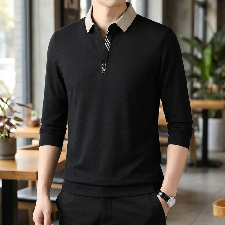 Polo Casual de Manga Larga para Hombres