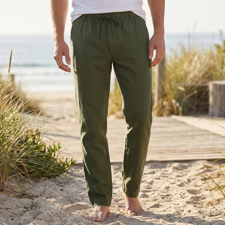 Pantalones Casuales de Verano con Cintura Elástica para Hombres