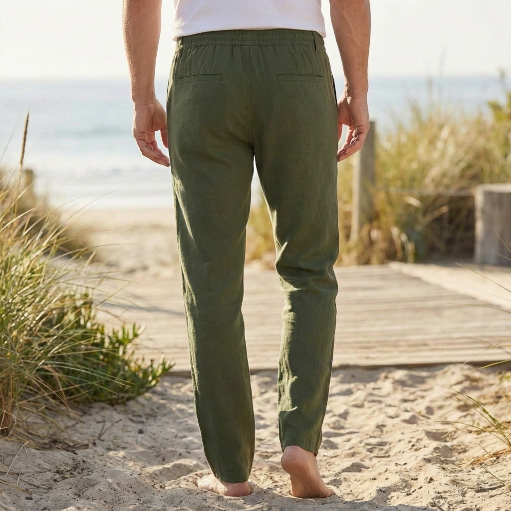 Pantalones Casuales de Verano con Cintura Elástica para Hombres