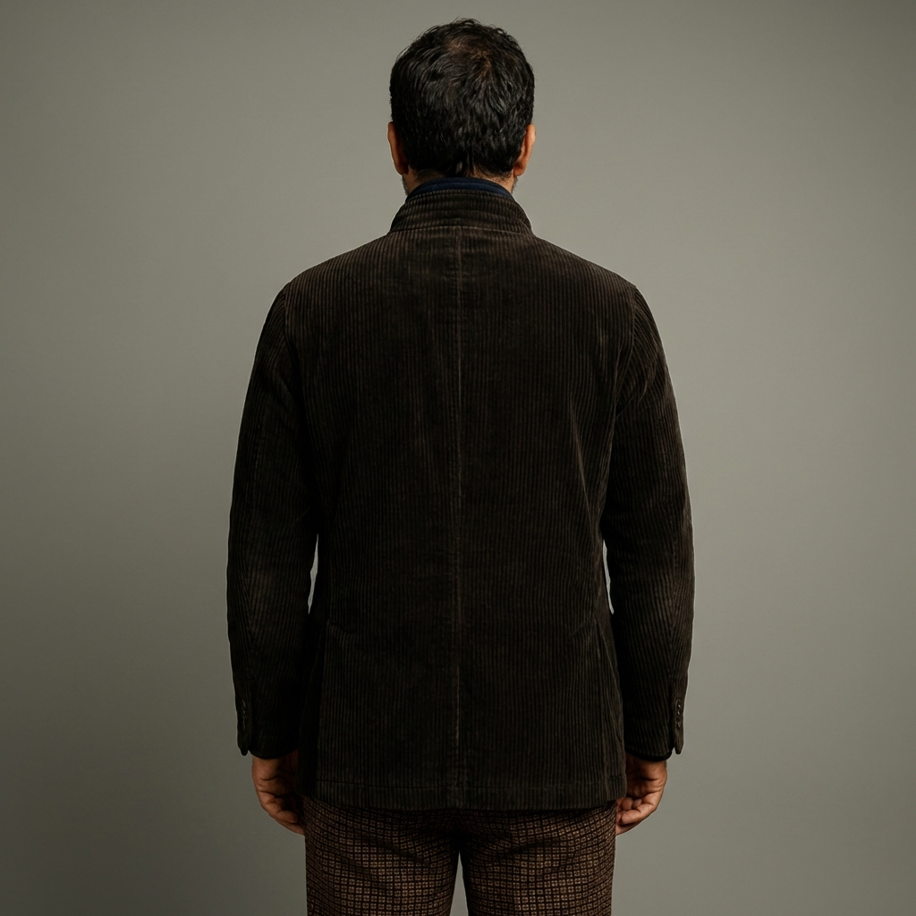 Chaqueta Sólida Casual Retro para Hombres