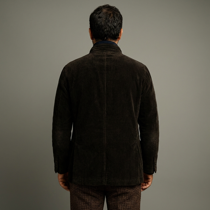 Chaqueta Sólida Casual Retro para Hombres