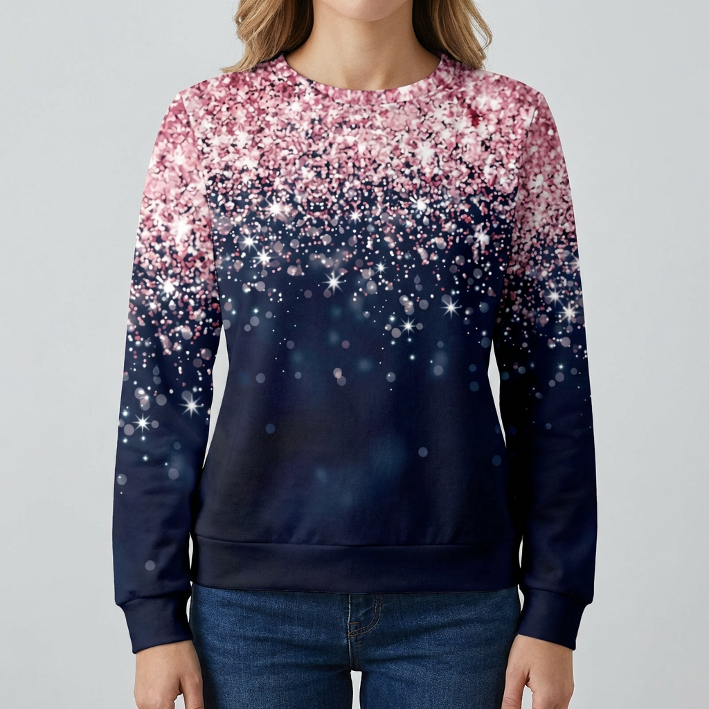 Suéter con Copos de Nieve Estiloso para Mujeres