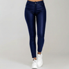 Pantalones de Cuero PU Altos y Elegantes para Mujeres