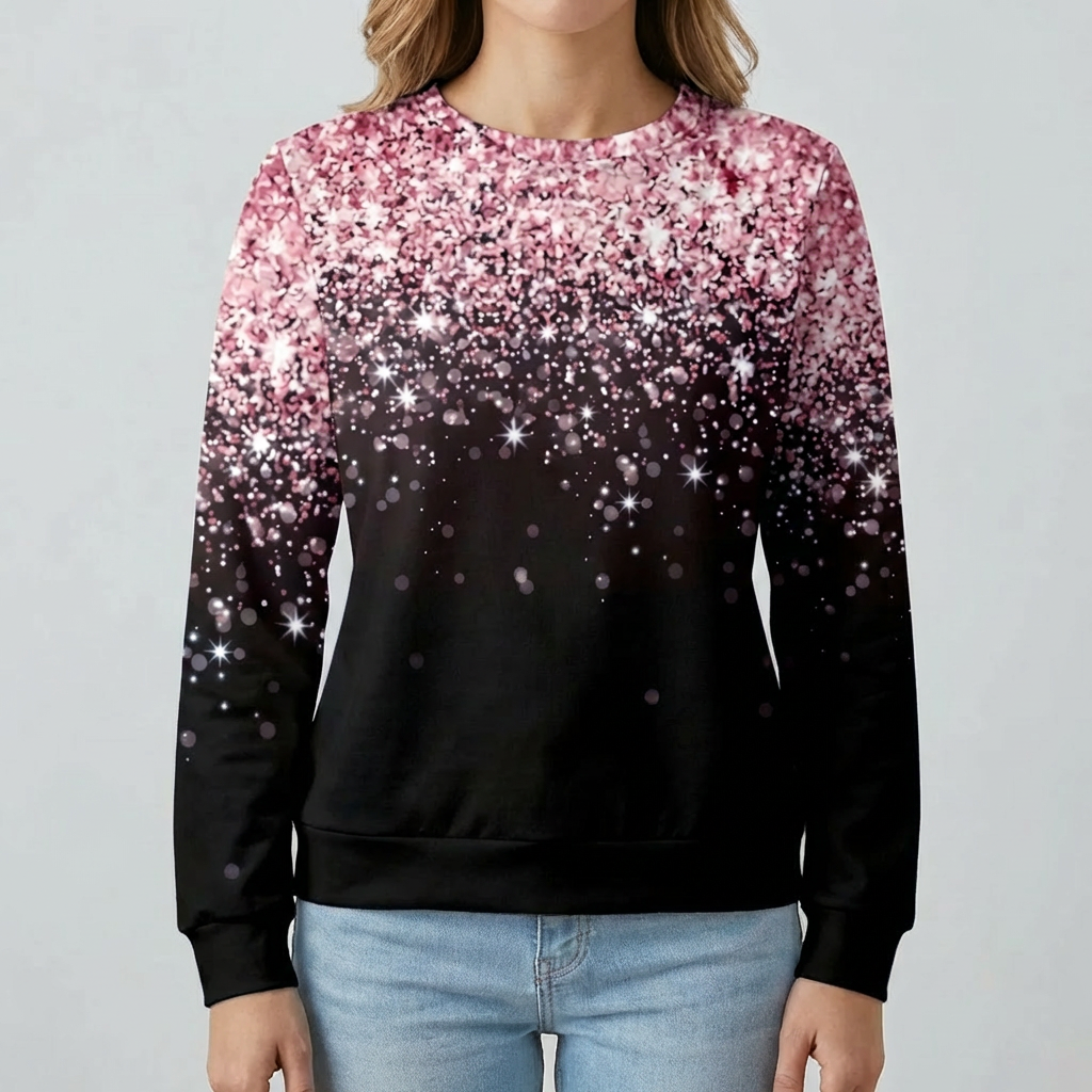 Suéter con Copos de Nieve Estiloso para Mujeres