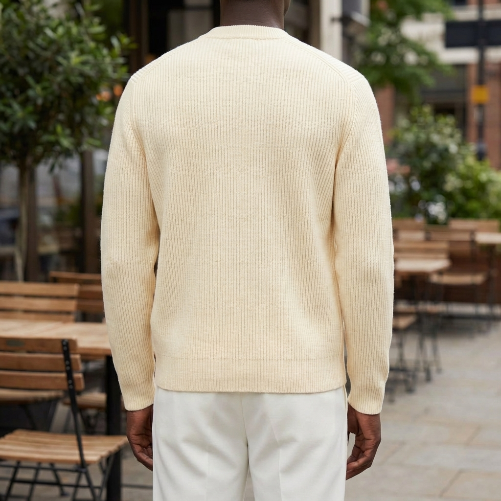 Cardigan de Punto con Cremallera Casual para Hombres