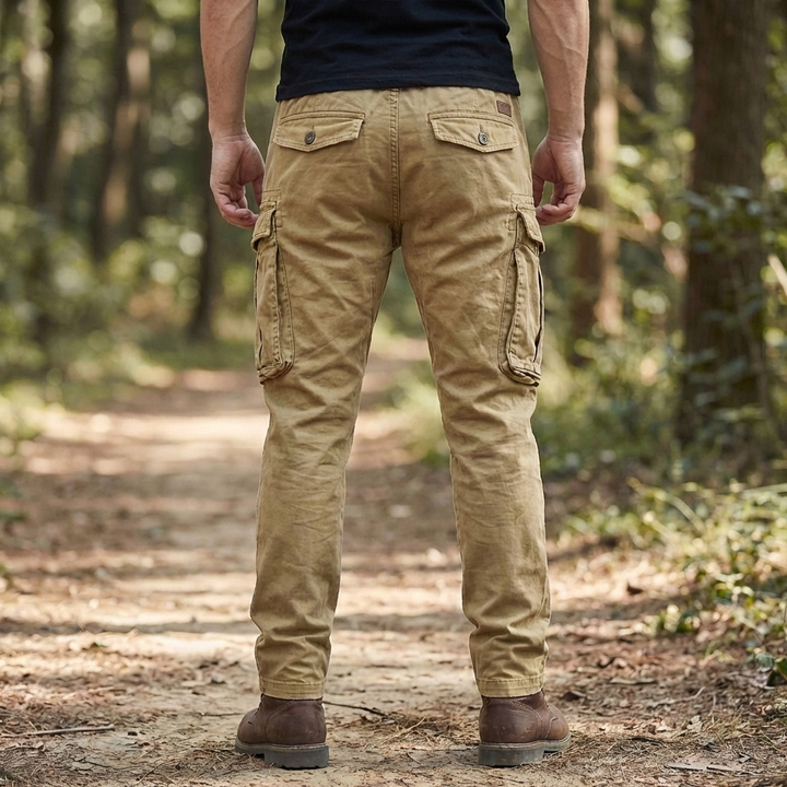 Pantalones Cargo con Muchos Bolsillos para Hombres