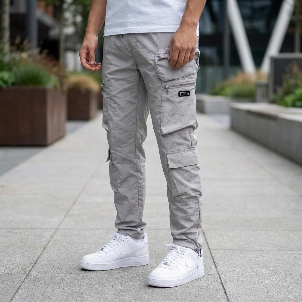 Pantalones Cargo Multi Bolsillos Ajuste Clásico para Hombres