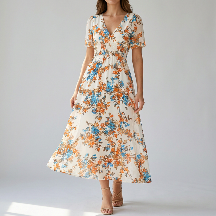 Vestido Midi Estampado Floral para Mujeres