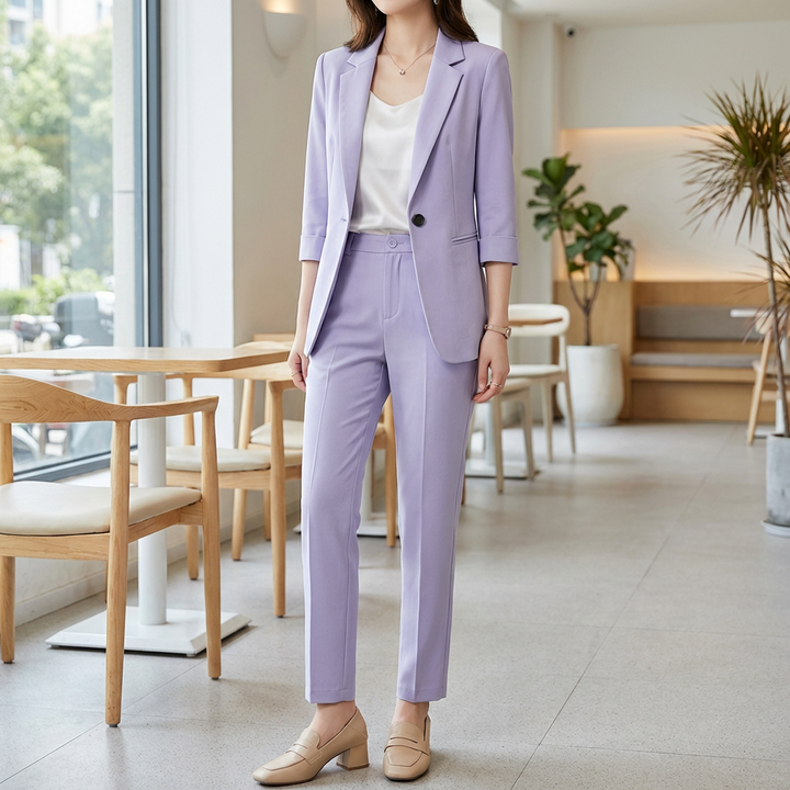 Conjunto de Traje Formal para Mujeres con Blazer y Pantalones