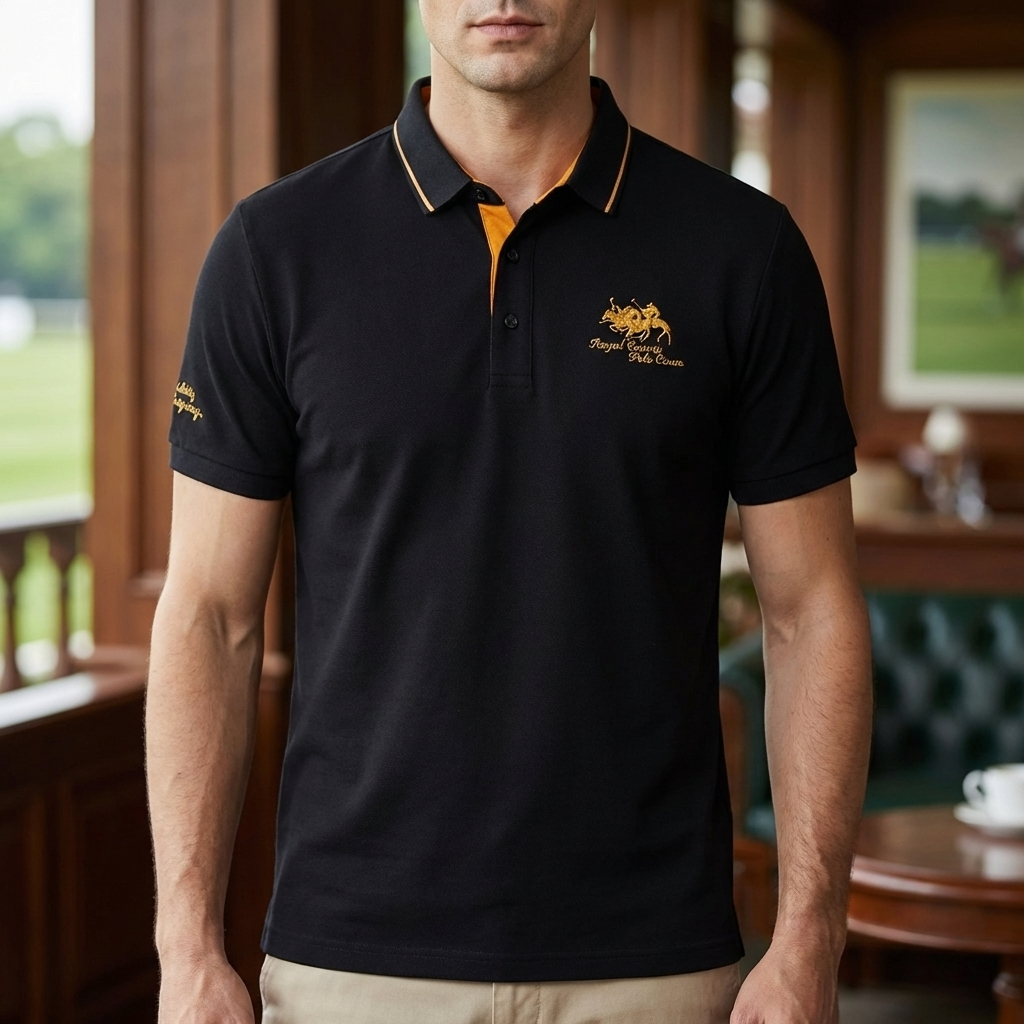 Camisa Polo Casual con Botones para Hombres