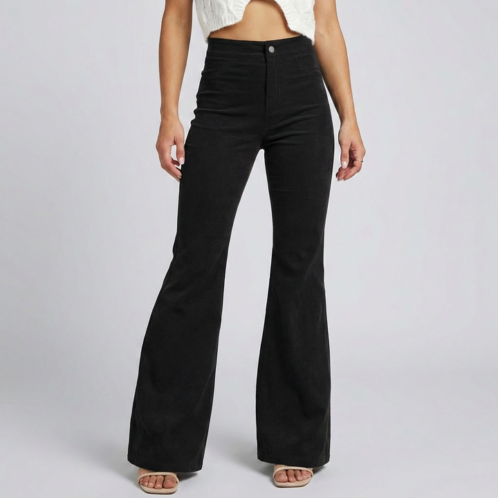 Pantalones Acampanados de Terciopelo Trendy para Mujeres