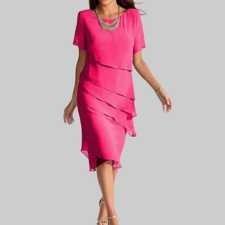 Vestido Midi Chiffon Lujoso para Mujeres