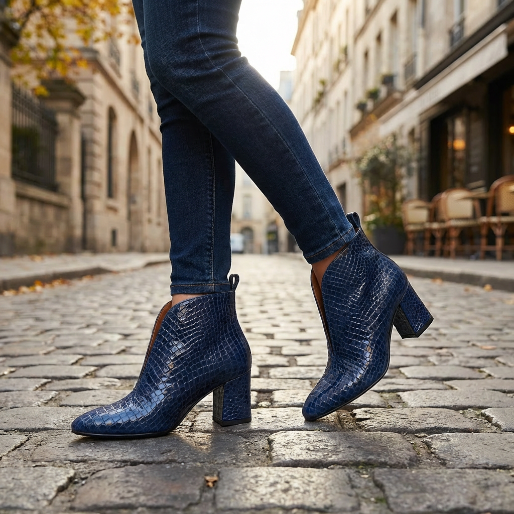 Botín de Talón Stiletto Sin Cierre para Mujeres
