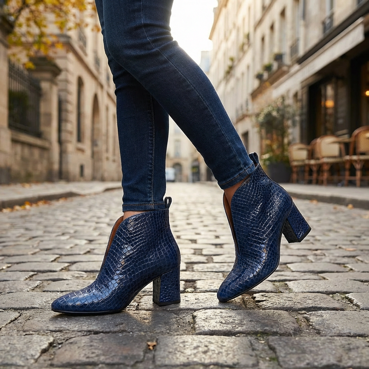 Botín de Talón Stiletto Sin Cierre para Mujeres