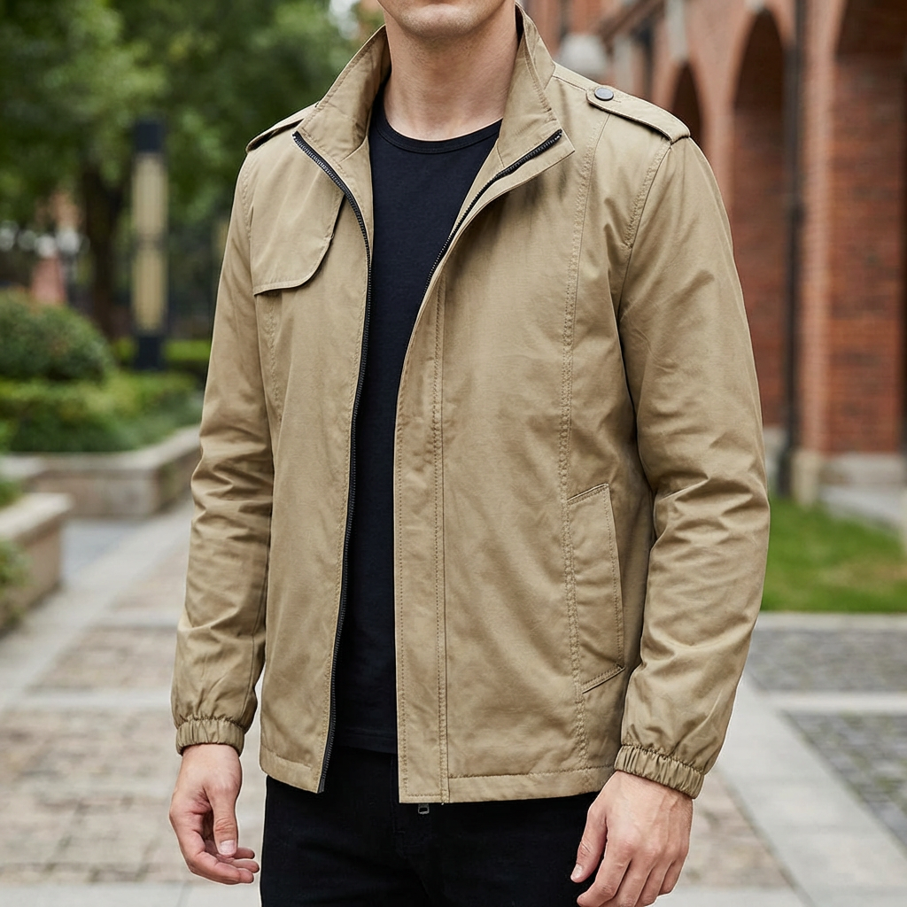 Chaqueta con Cremallera Diaria para Hombres