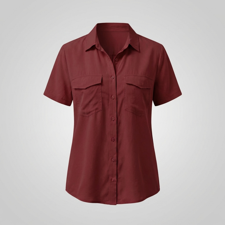 Blusa Elegante de Manga Corta para Mujeres
