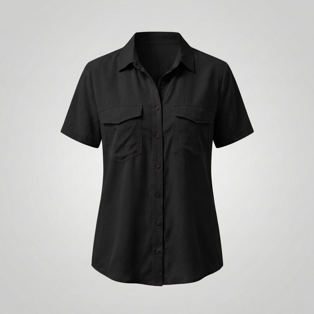 Blusa Elegante de Manga Corta para Mujeres