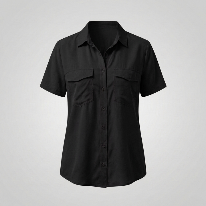 Blusa Elegante de Manga Corta para Mujeres