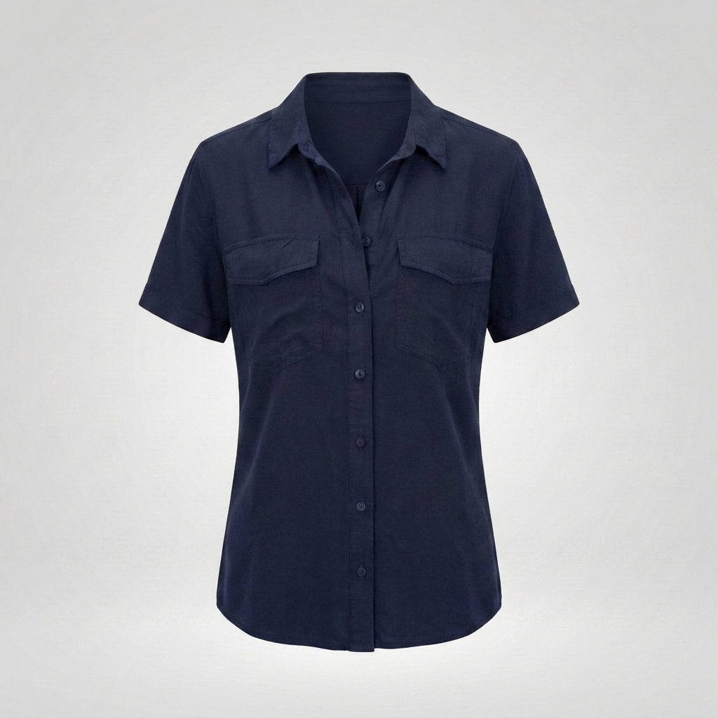Blusa Elegante de Manga Corta para Mujeres