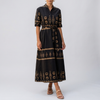 Vestido de Algodón de Mujer con Mangas Cortas